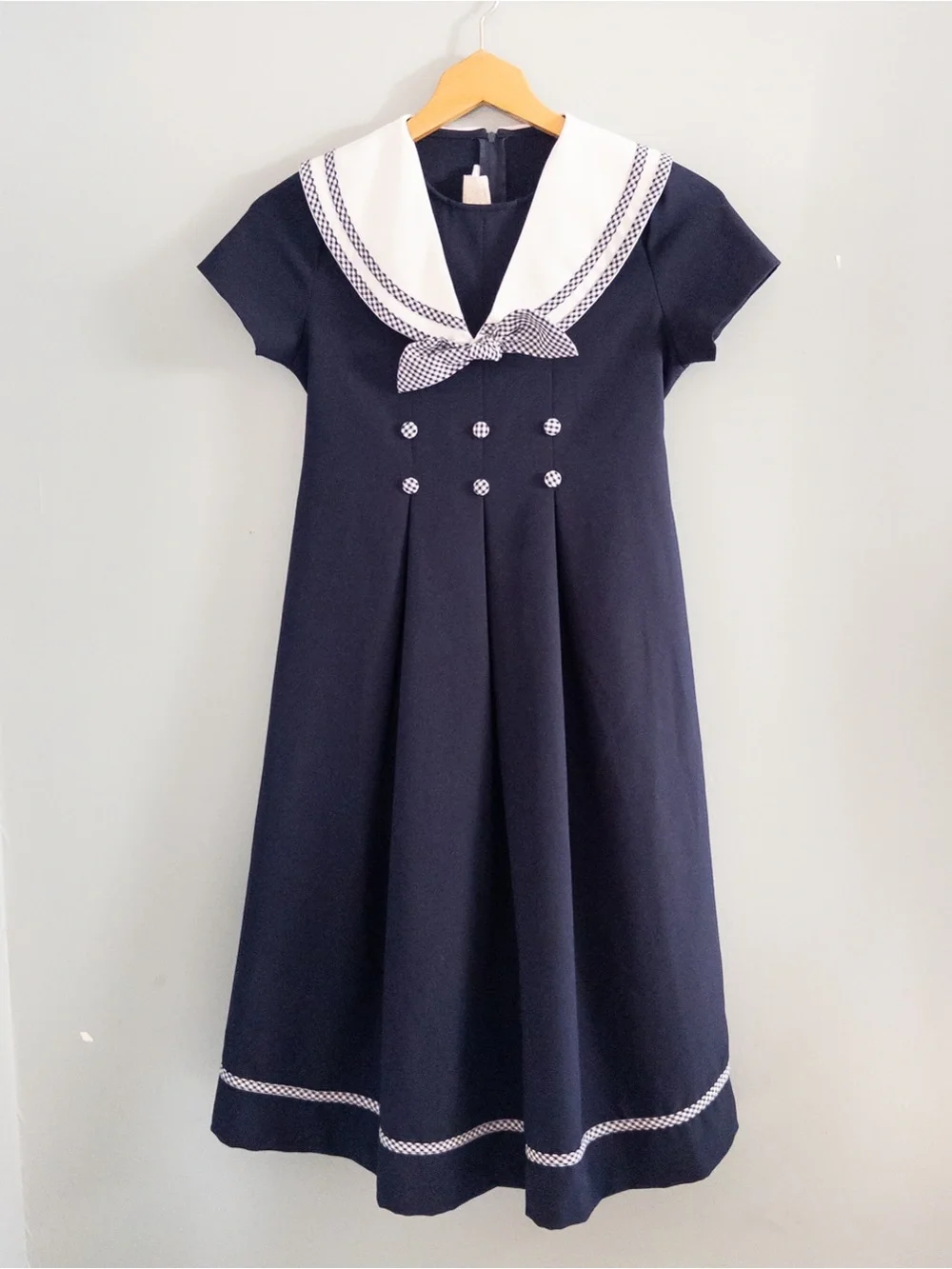 Bonnie Jean Navy Dress with White Sailor Collar